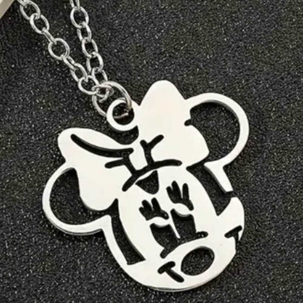 Disney Stainless Steel  Minnie Mouse Pendant Necklace